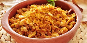 Migas de bacalhau à Alentejana