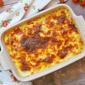 Bacalhau gratinado com maionese