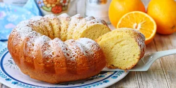 Bolo de laranja e canela
