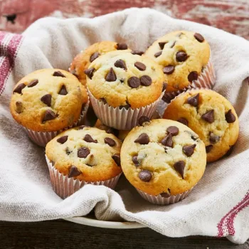 Queques com pepitas de chocolate