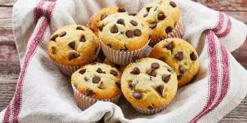 Queques com pepitas de chocolate