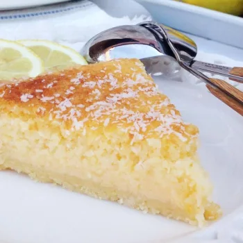 Tarte de coco e natas