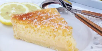 Tarte de coco e natas