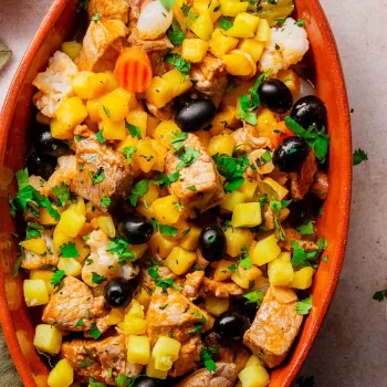 Carne de porco à Alentejana