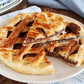 Tarte folhada de chocolate
