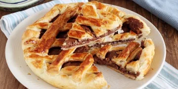 Tarte folhada de chocolate