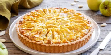Tarte de maçã e amêndoa