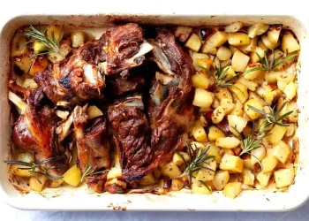 Borrego assado no forno à padeiro