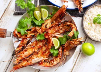 Camarão tigre grelhado