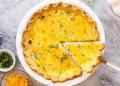 Quiche de queijo e fiambre