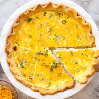 Quiche de queijo e fiambre