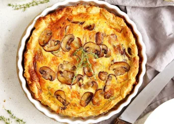 Quiche de atum e cogumelos