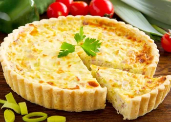 Quiche de atum e delícias do mar