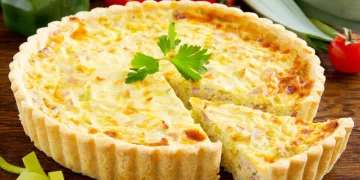 Quiche de atum e delícias do mar
