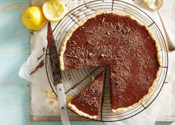 Tarte de banana e chocolate