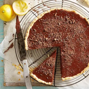 Tarte de banana e chocolate