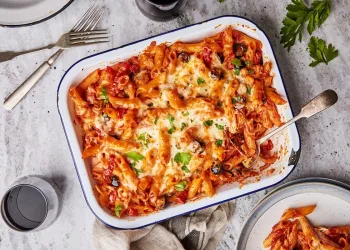 Massa gratinada com atum