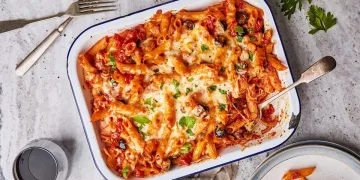 Massa gratinada com atum