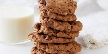 Bolachas de aveia e chocolate