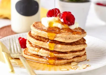 Panquecas de iogurte e aveia