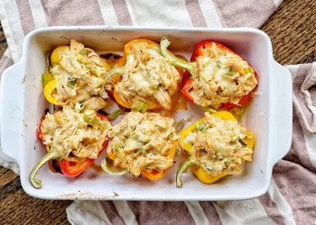 Pimentos recheados com frango