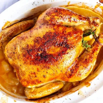 Frango assado no forno com limão