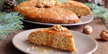 Bolo de laranja e nozes