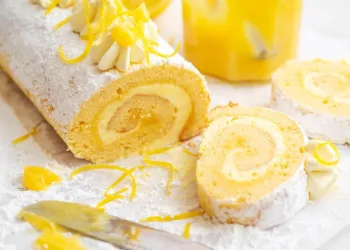 Torta de limão e coco