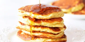 Panquecas de laranja com mel