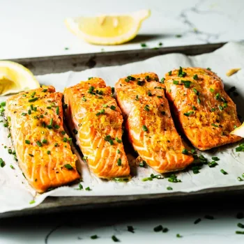 Salmão no forno com limão