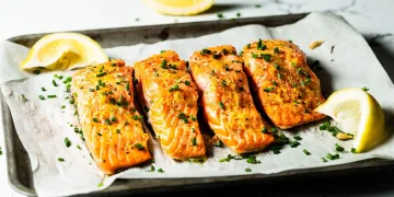 Salmão no forno com limão