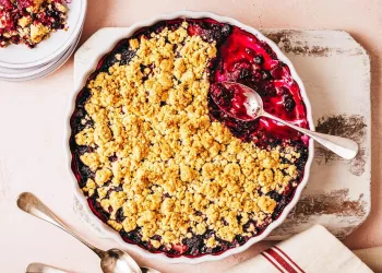 Crumble de frutos vermelhos