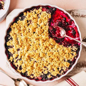 Crumble de frutos vermelhos