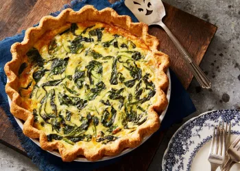 Quiche de espinafres e requeijão