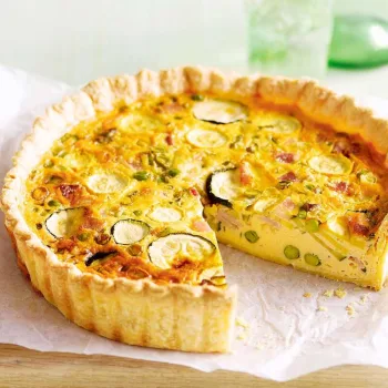 Quiche de atum e alho francês
