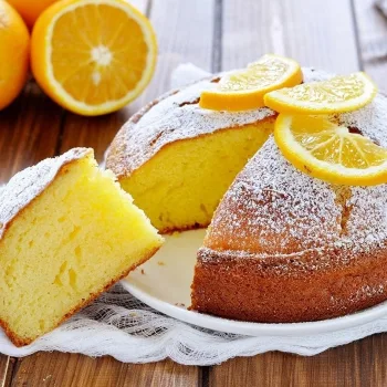Bolo de laranja e iogurte