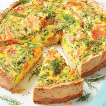Quiche de salmão e legumes
