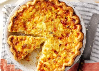 Quiche de salmão e cogumelos