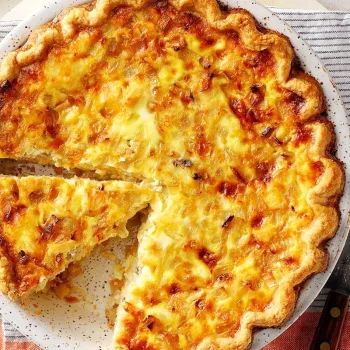 Quiche de salmão e cogumelos