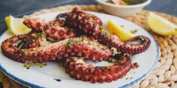 Polvo assado no forno