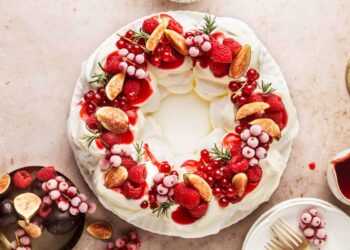 Pavlova de frutos vermelhos