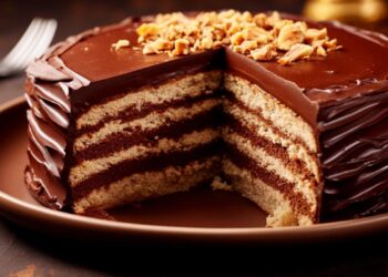 Bolo de bolacha com chocolate