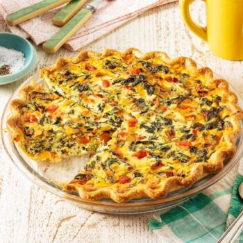 Quiche de camarão e legumes