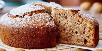 Bolo de requeijão e nozes