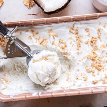 Gelado caseiro de coco