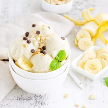 Gelado caseiro de banana