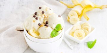 Gelado caseiro de banana