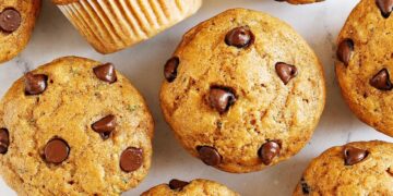 Queques de iogurte com pepitas de chocolate