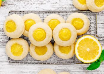 Bolachas de curd de limão