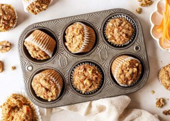 muffins de cenoura e nozes